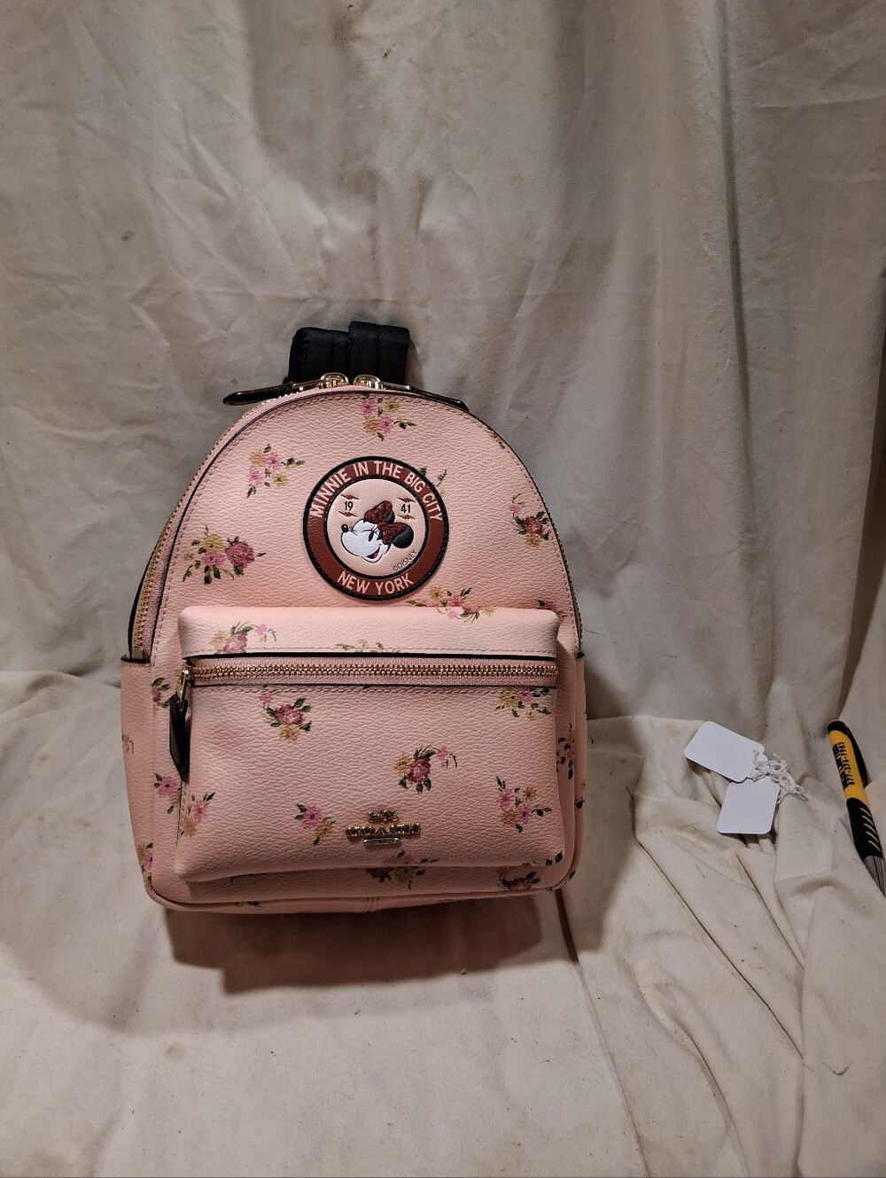 Coach limited edition pink floral Minnie Charlie mini backpack